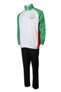 WTV170 order to make sports suit contrast color high collar Macao fresh fish association sports suit manufacturers